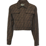 Giacca crop FF Jacquard FJ7818 A5W3F118W FENDI 