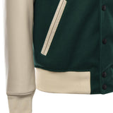 Bomber Varsity in nappa e tessuto VARSITY NAPPAVERDE GIULIANO GALIANO 