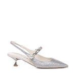 Slingback in misto seta con applicazioni 5I055E 2AWLF0164 MIU MIU 
