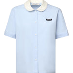 Camicia in cotone con logo MK2020 10IVF0013 MIU MIU 