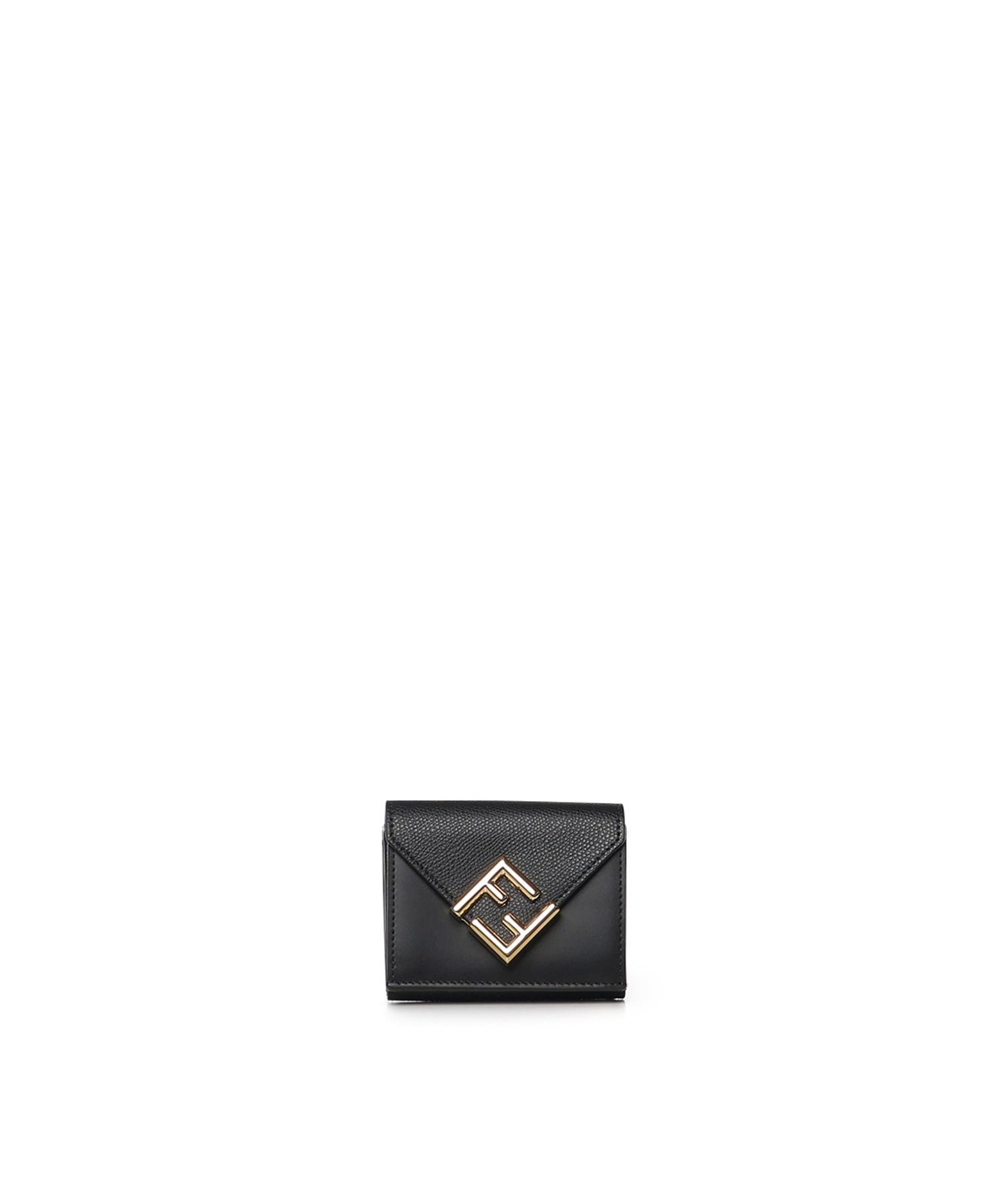 Portafoglio mini tri-fold FF diamonds in pelle 8M0480 ALWAF0KUR FENDI 