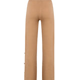 Pantaloni in maglia con bottoni decorativi in oro MMDMA4060 CAMMELLO MARIUCCIA Milano 