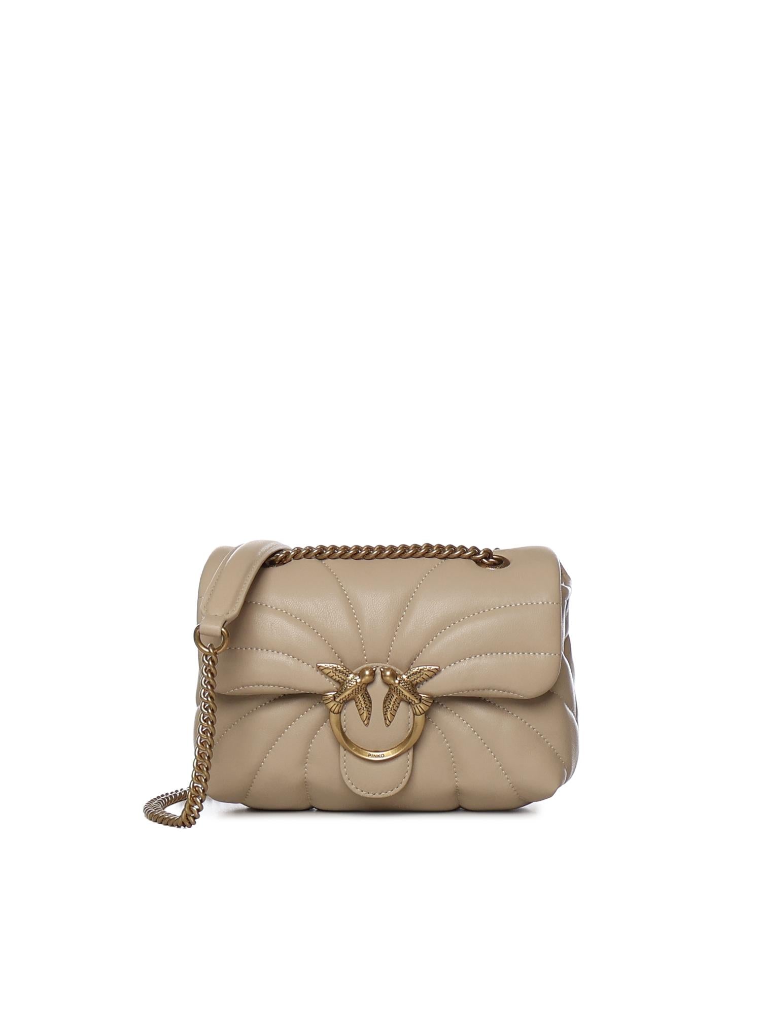 Mini borsa Love Bag Puff Butterfly a tracolla in nappa 100039 A1EXC50Q PINKO 