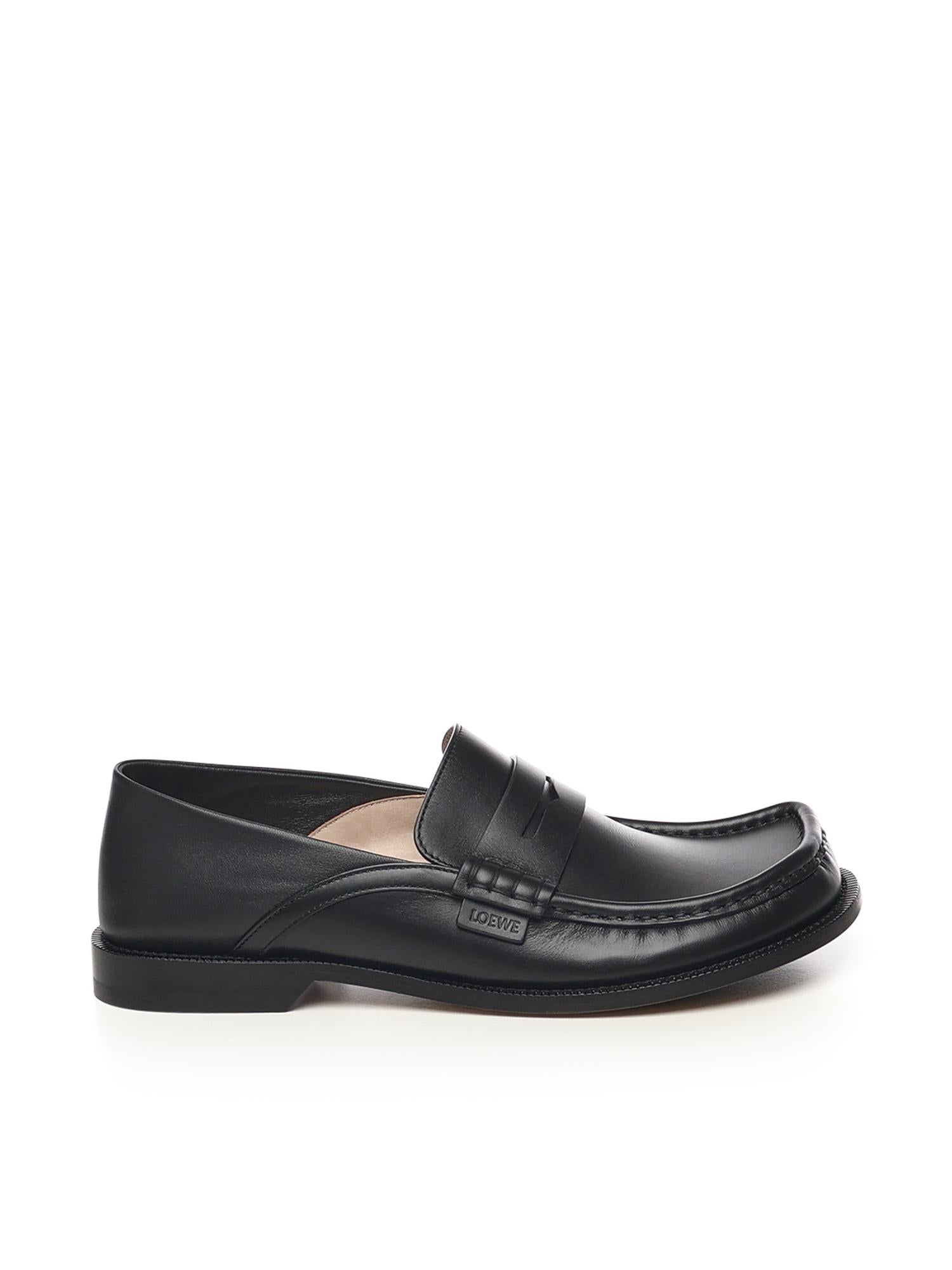 Mocassini Campo Flap Back in pelle di vitello M816290X47 1100 LOEWE 