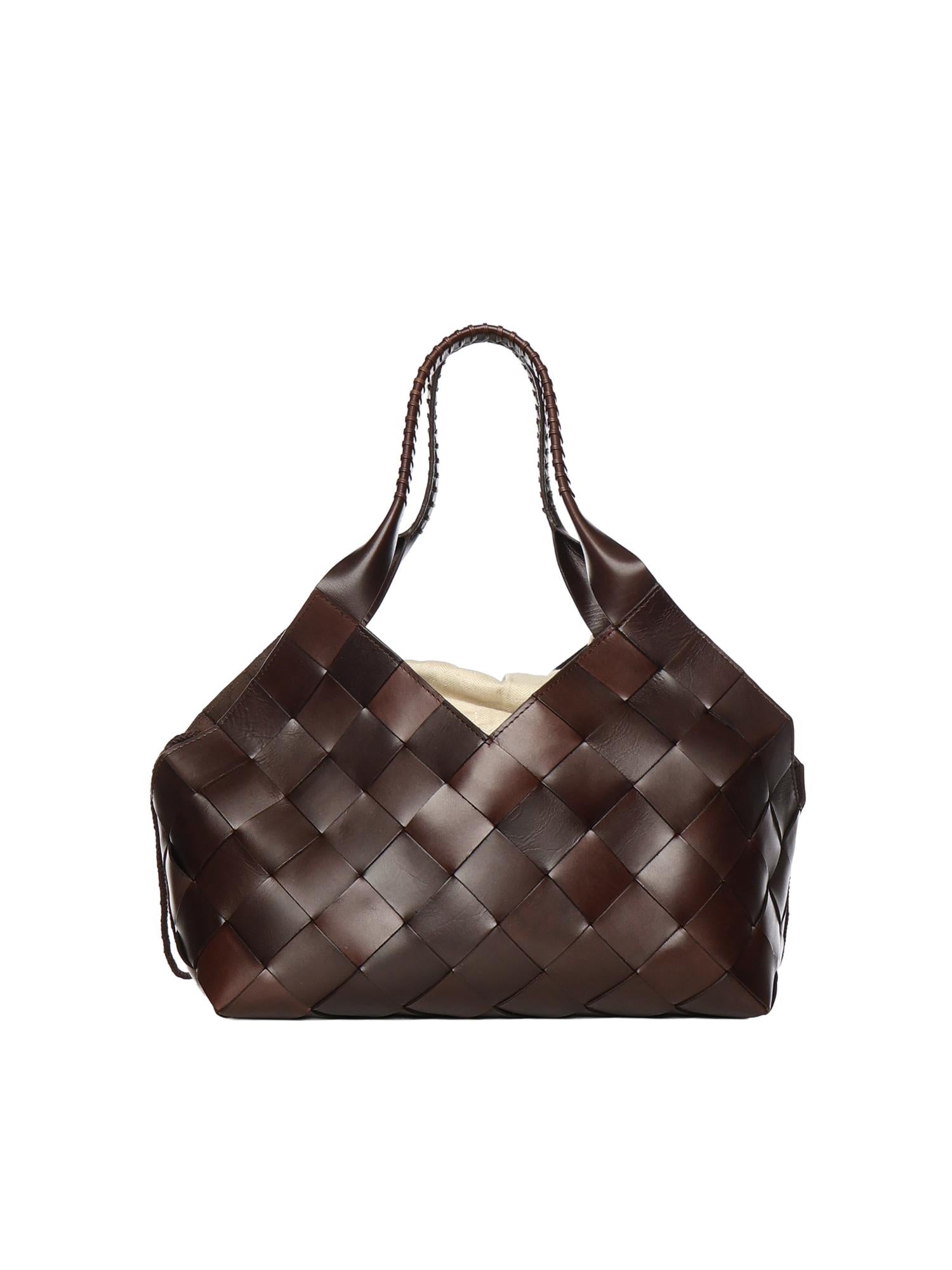 Borsa tote Castello in pelle 8111 DK BROWN DRAGON DIFFUSION 