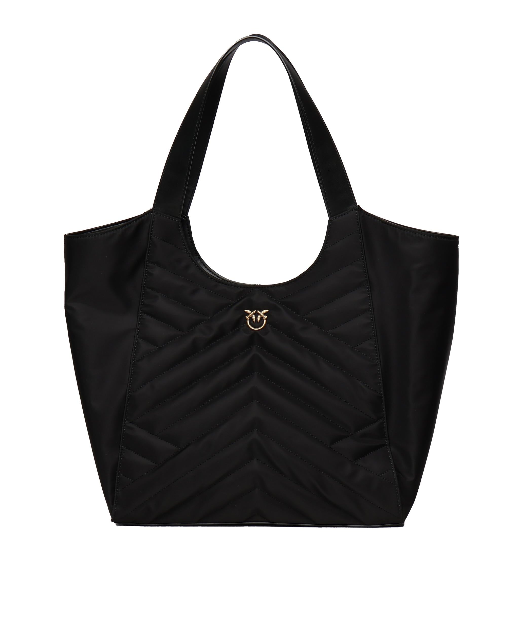 Borsa shopper in tessuto trapunta puzzle 104536 A1EUZ99Q PINKO 