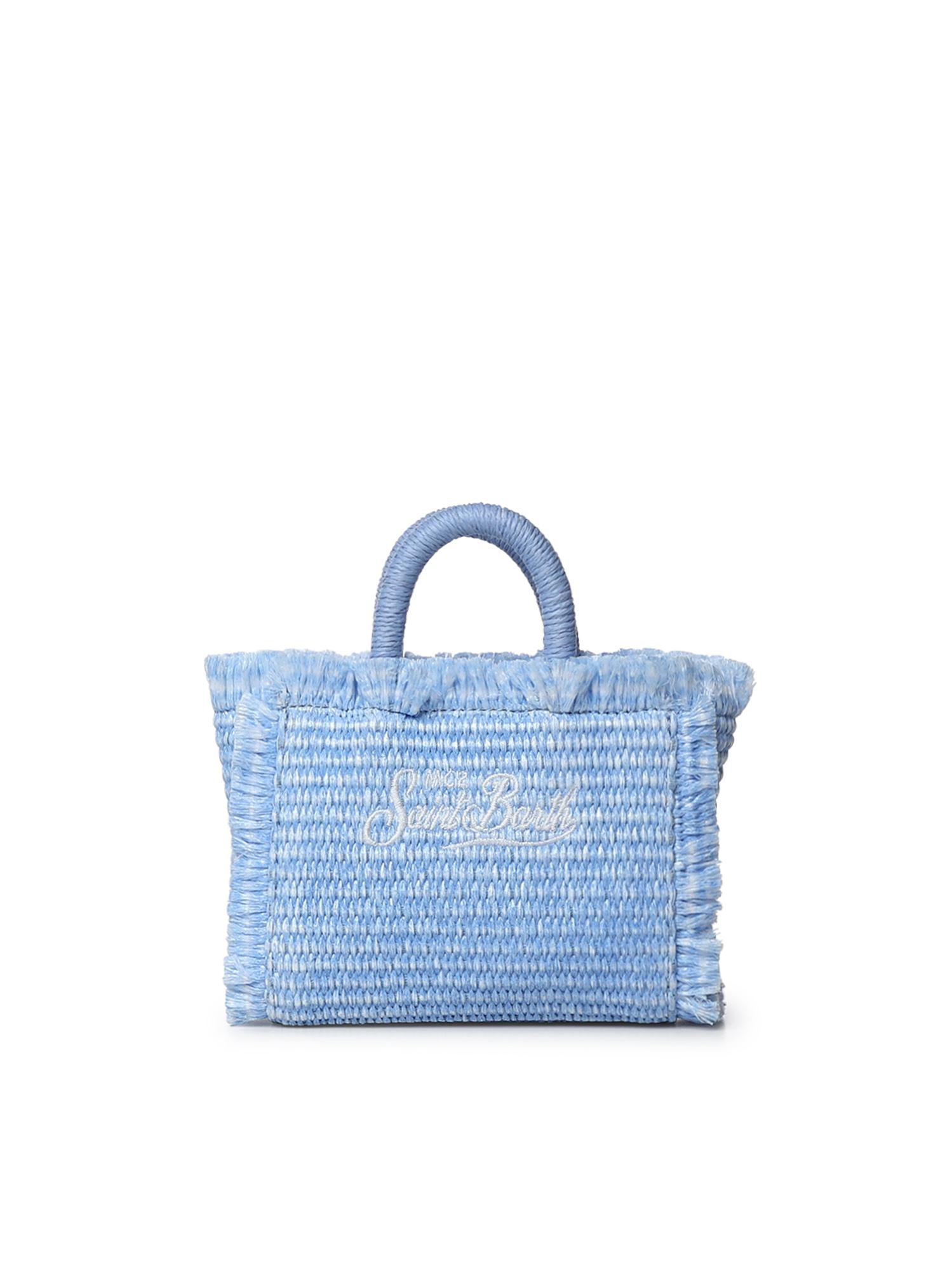 Borsa Vanity micro effetto paglia con logo VAMI015 01267L MC2 SAINT BARTH 