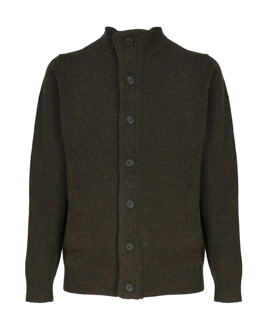 Maglione con zip Patch MKN0731 GN73 BARBOUR 