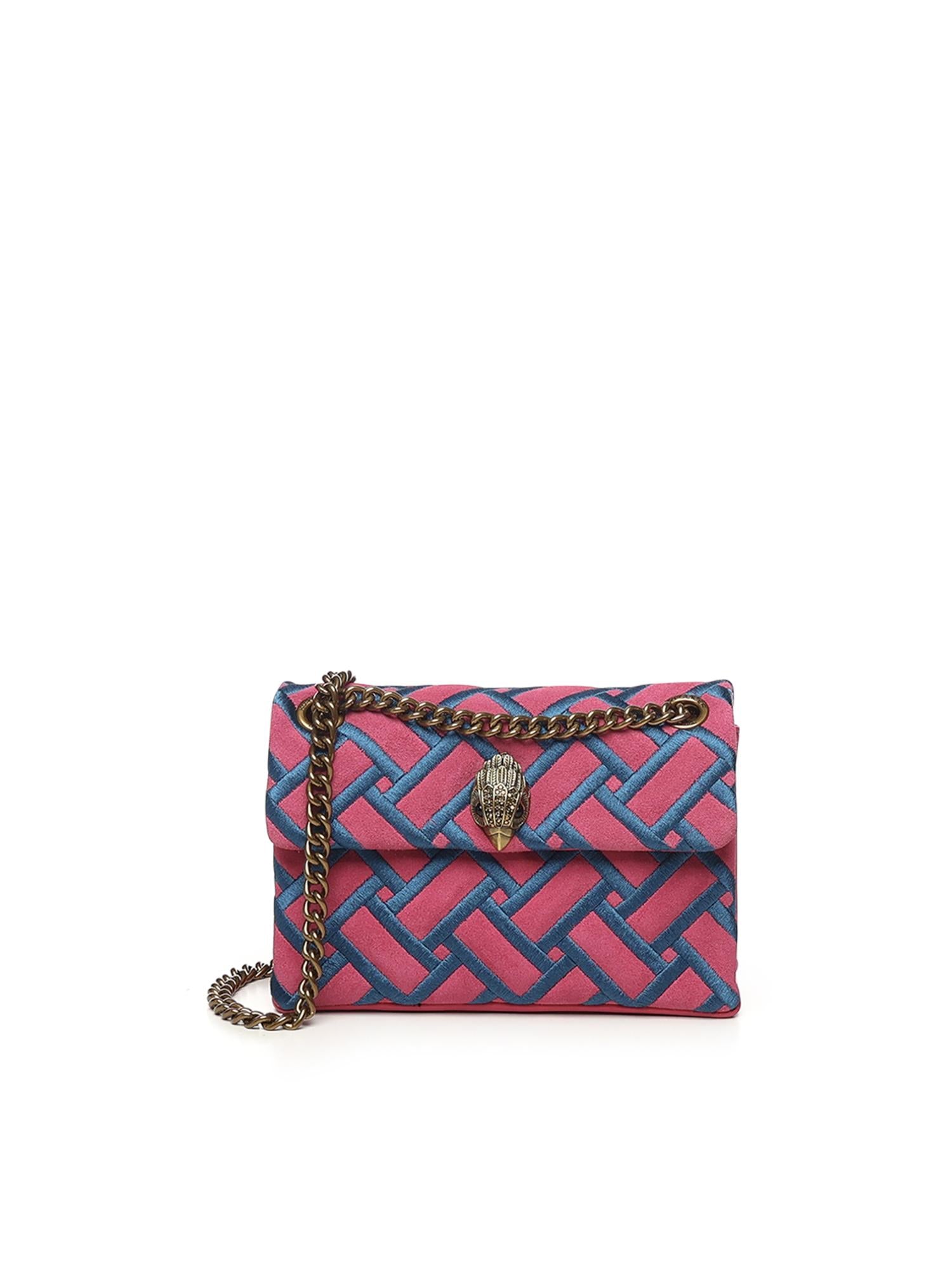 Borsa Kensington in pelle e suede<BR/> 5017657219  KURT GEIGER 