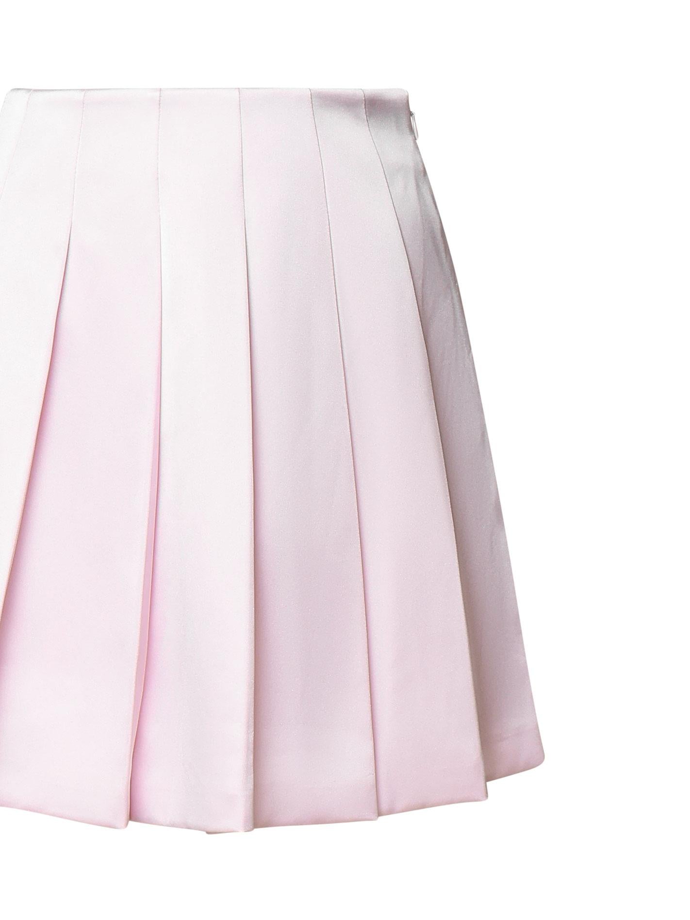 Minigonna in satin con pieghe AW24060SK P SELF-PORTRAIT 