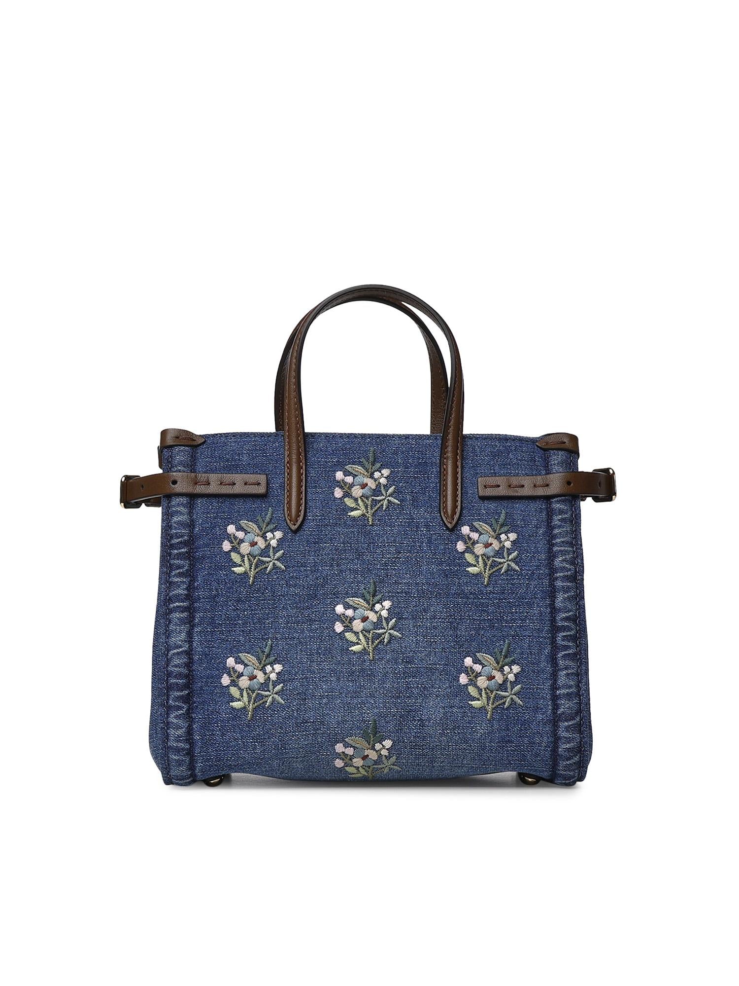 Borsa shopping piccola Valentino Garavani Antibes in denim ricamata 8W0B0R20 AXEAXM VALENTINO GARAVANI 