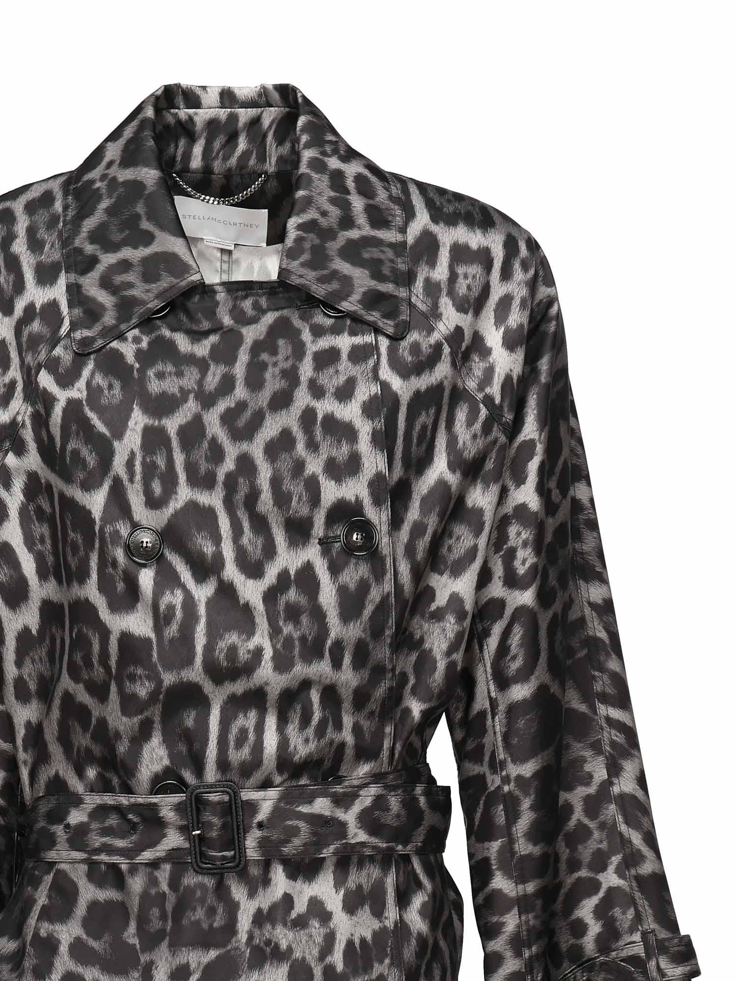 Trench con cintura e stampa leopardo 670055 3GS3101230 STELLA McCARTNEY 