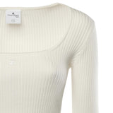 Top Heritage in maglia a costine 126MT0479FI0001 0001 COURREGES 