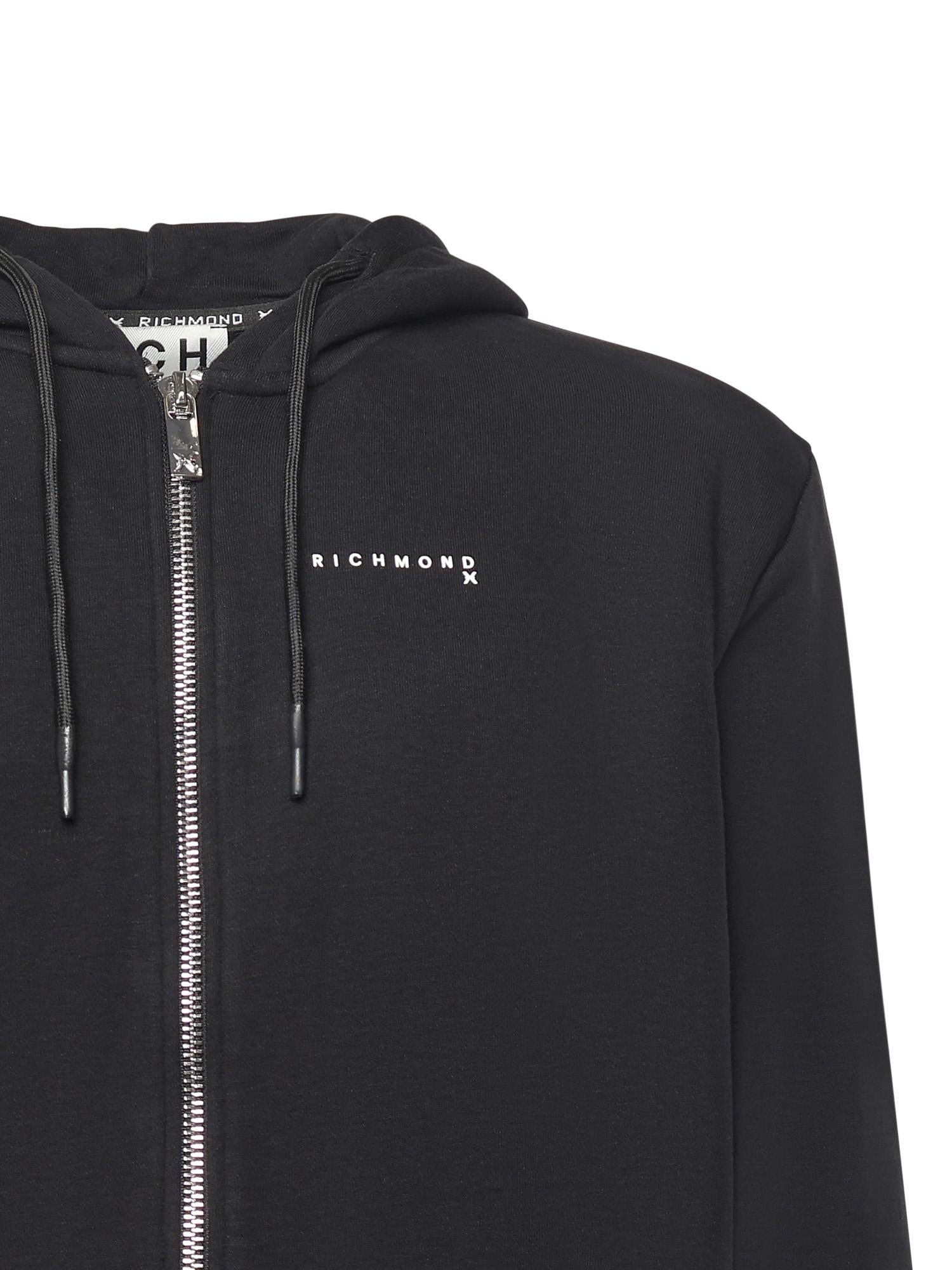 Felpa con zip e logo UMA25008FE BLACK RICHMOND X 