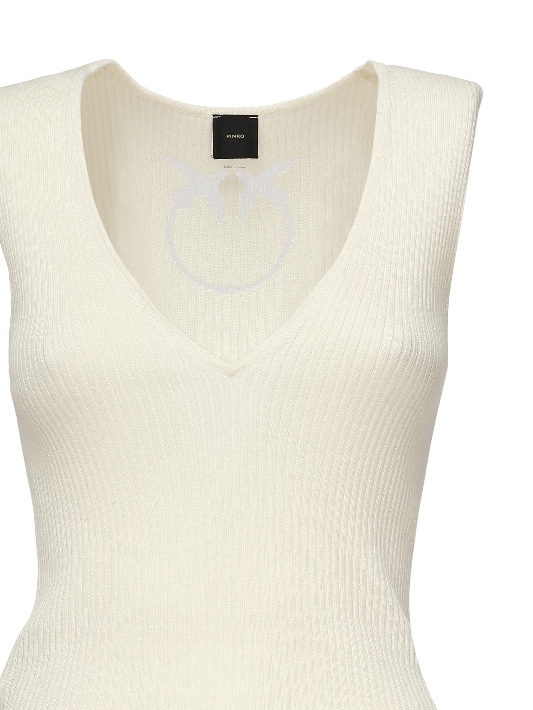 Top smanicato costine misto seta<BR/> 104808 A1KWZ05 PINKO 