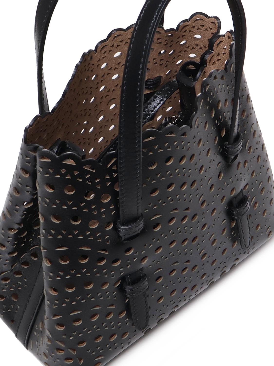 Borsa Mina 20 in pelle di vitello AA1S06720C0A44 999 ALAIA 