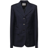 Giacca monopetto in kid mohair MH1991 12I1F0124 MIU MIU 