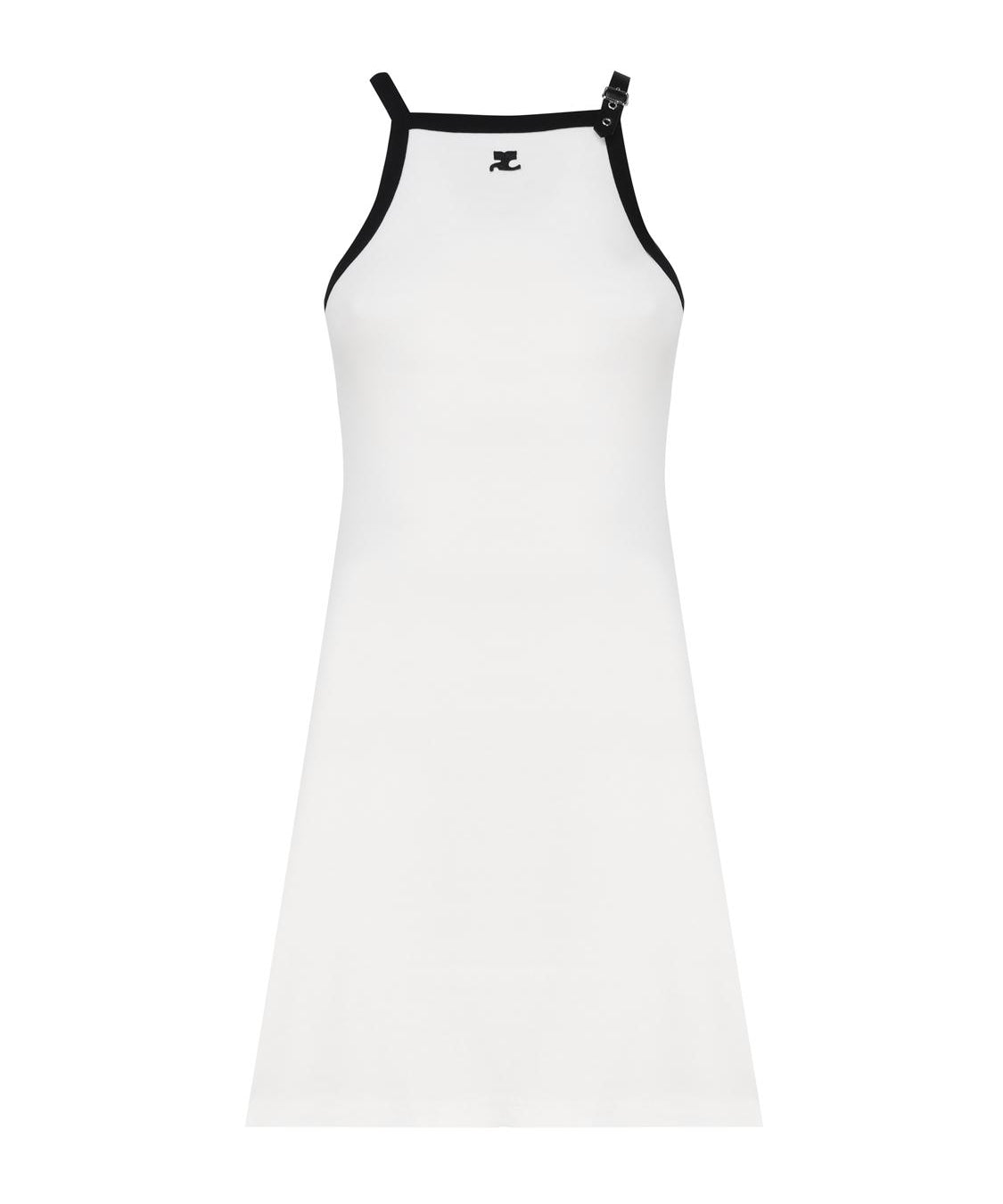 Abito in cotone con bretella a cinturino 124JR0364JS0070 -0098 COURREGES 