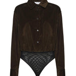 Body a camicia in velluto 2521116033600 005 MAX MARA 