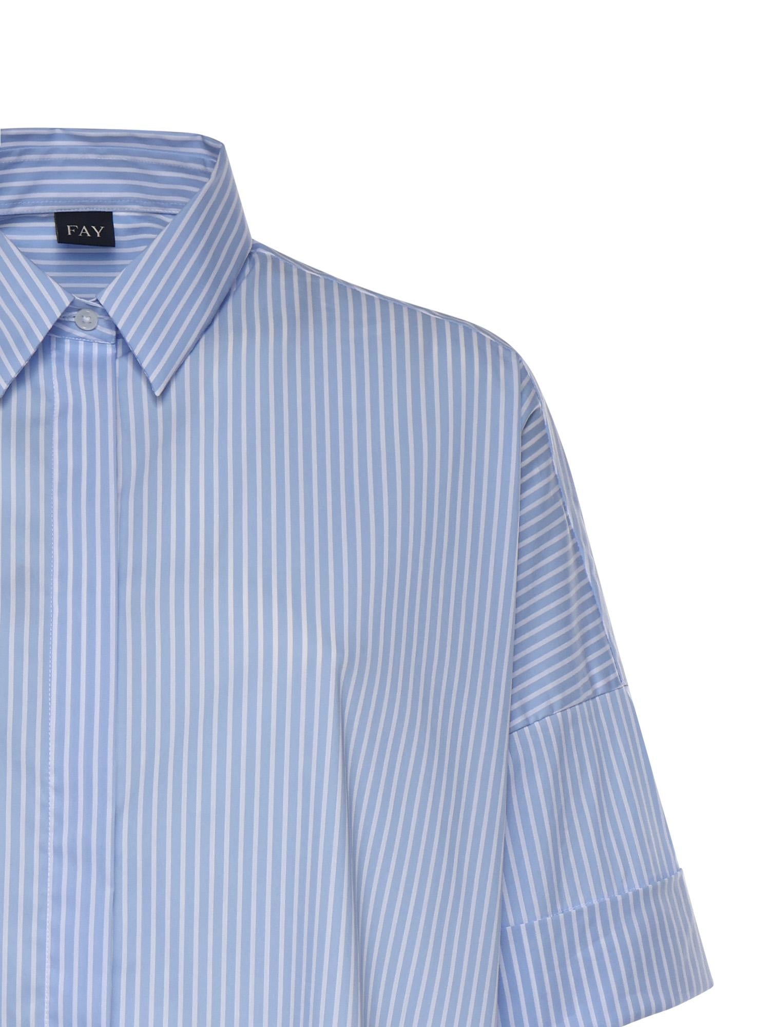 Camicia in popeline stretch NCWA552552SZCM U006 FAY 