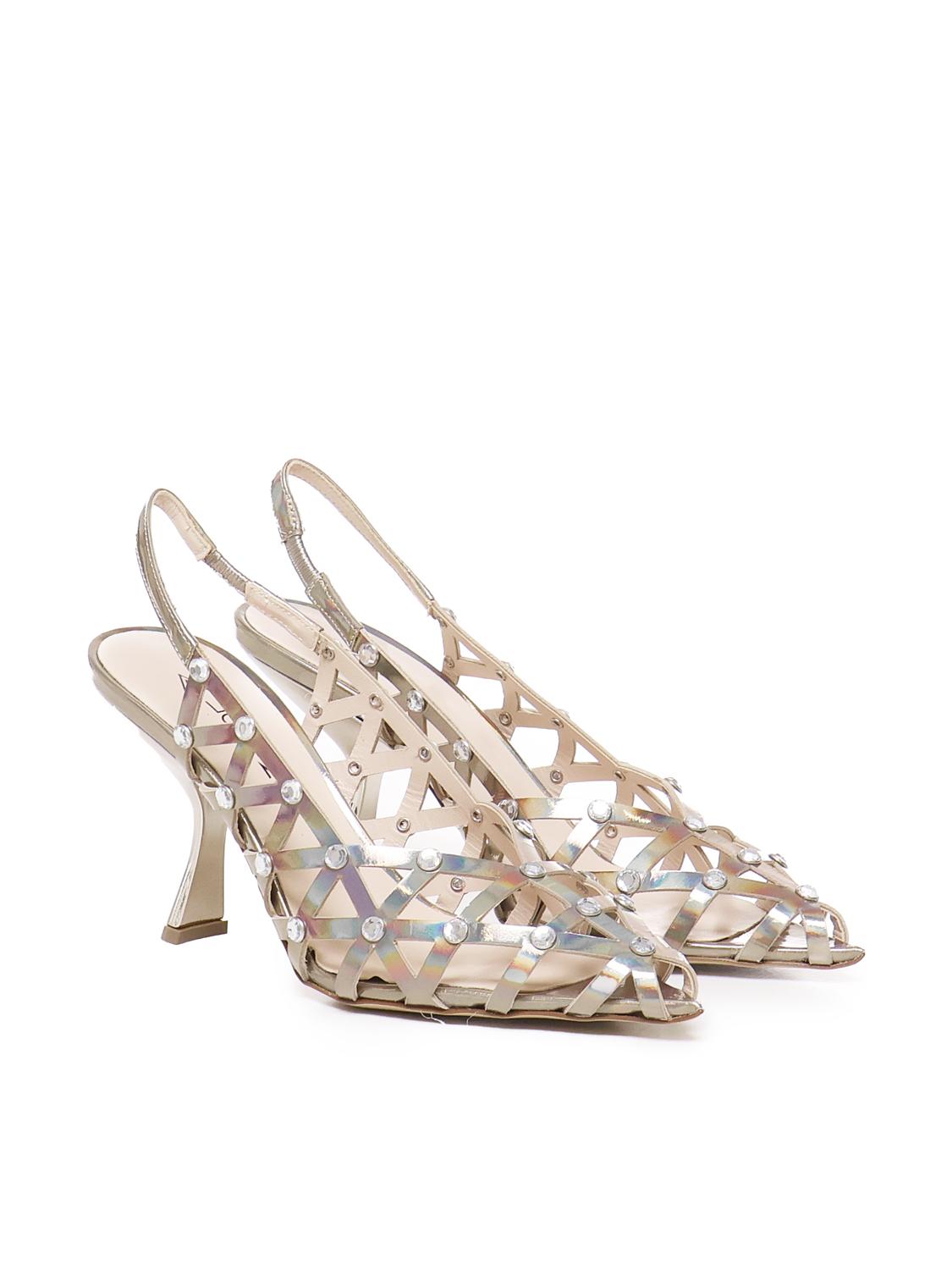 Décolleté in pelle metallizzata CHARLIE S2402 IRIDEALBA ALCHIMIA 