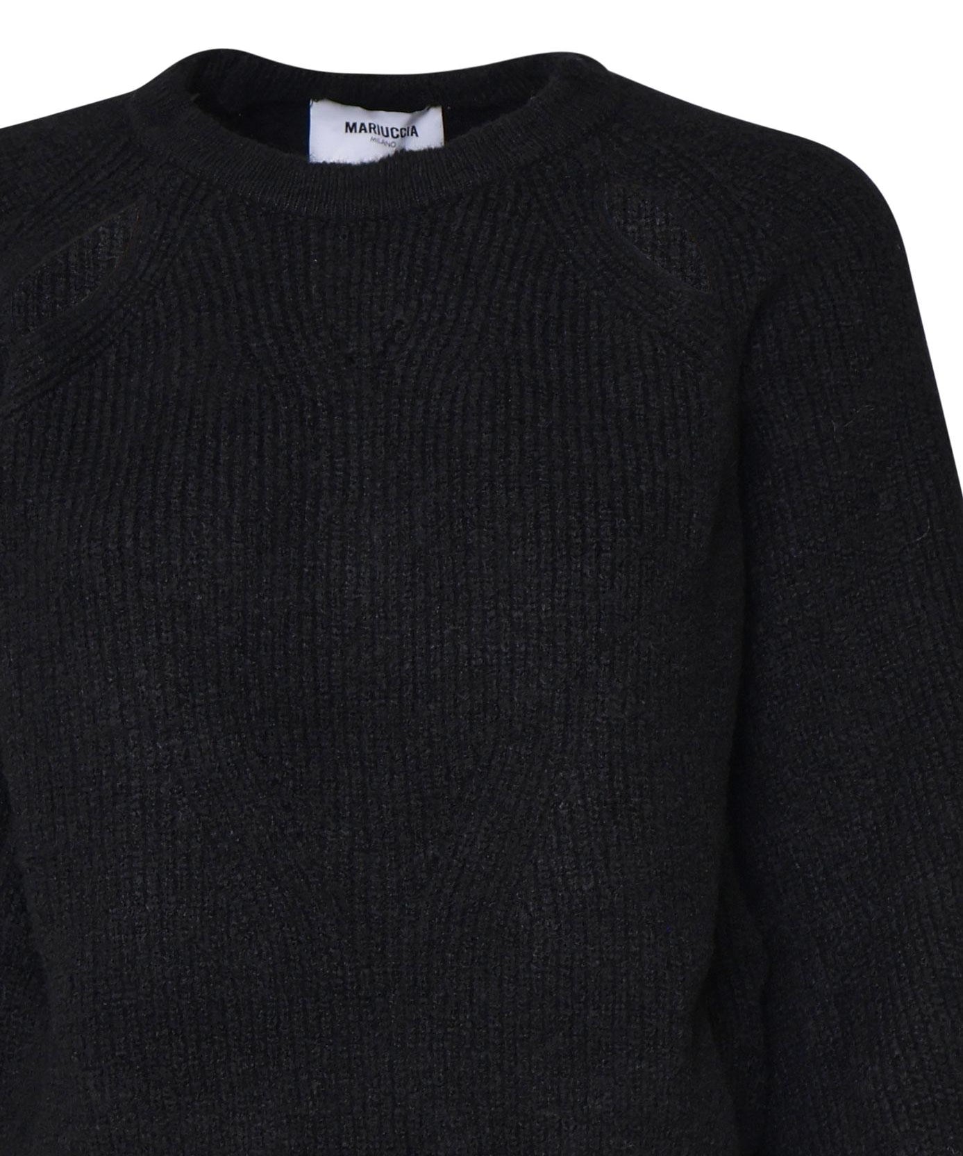 Maglioncino a costine MMDMA4084 NERO MARIUCCIA Milano 