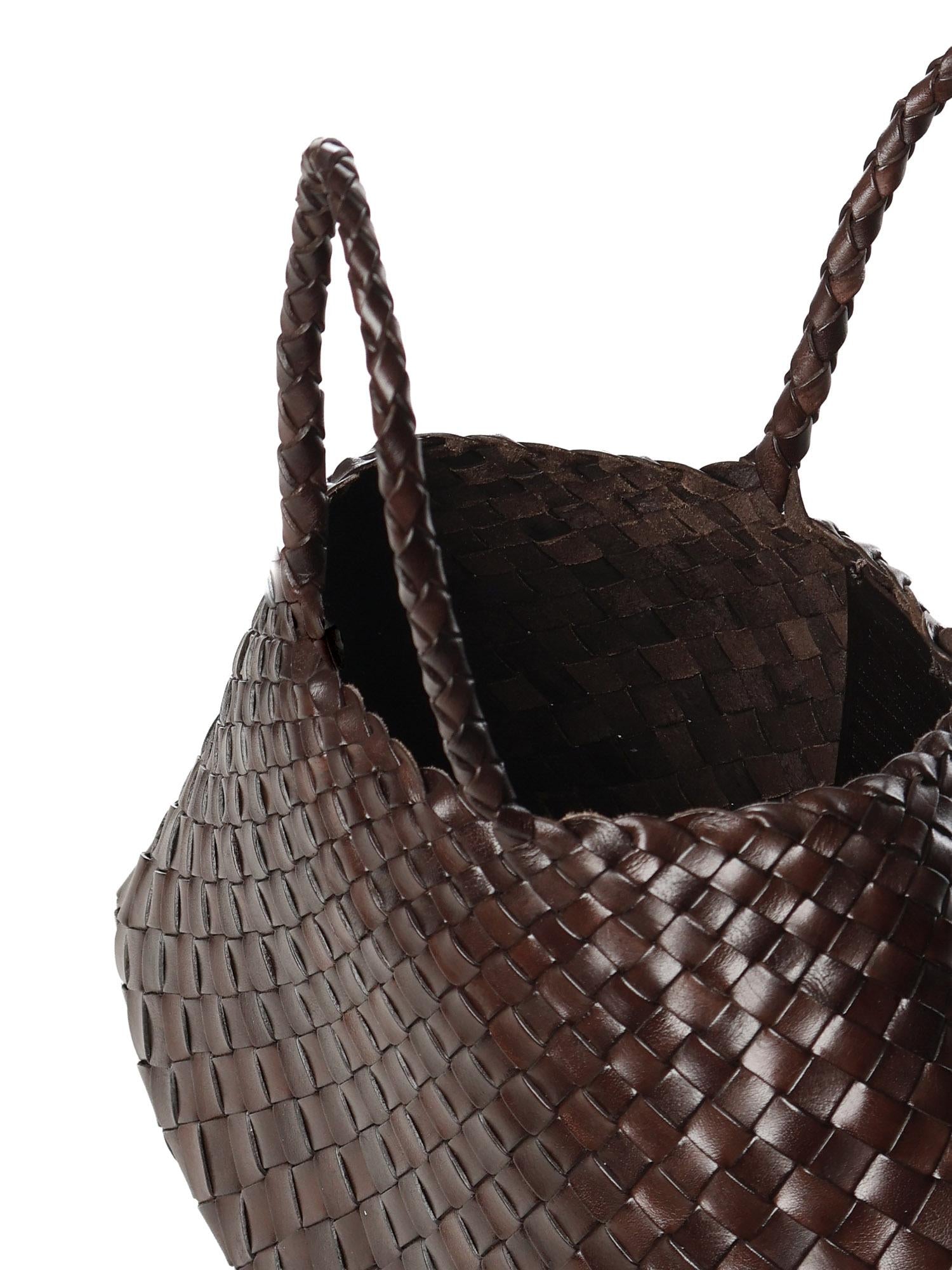 Borsa Santa Croce small in pelle 8893 DK BROWN DRAGON DIFFUSION 