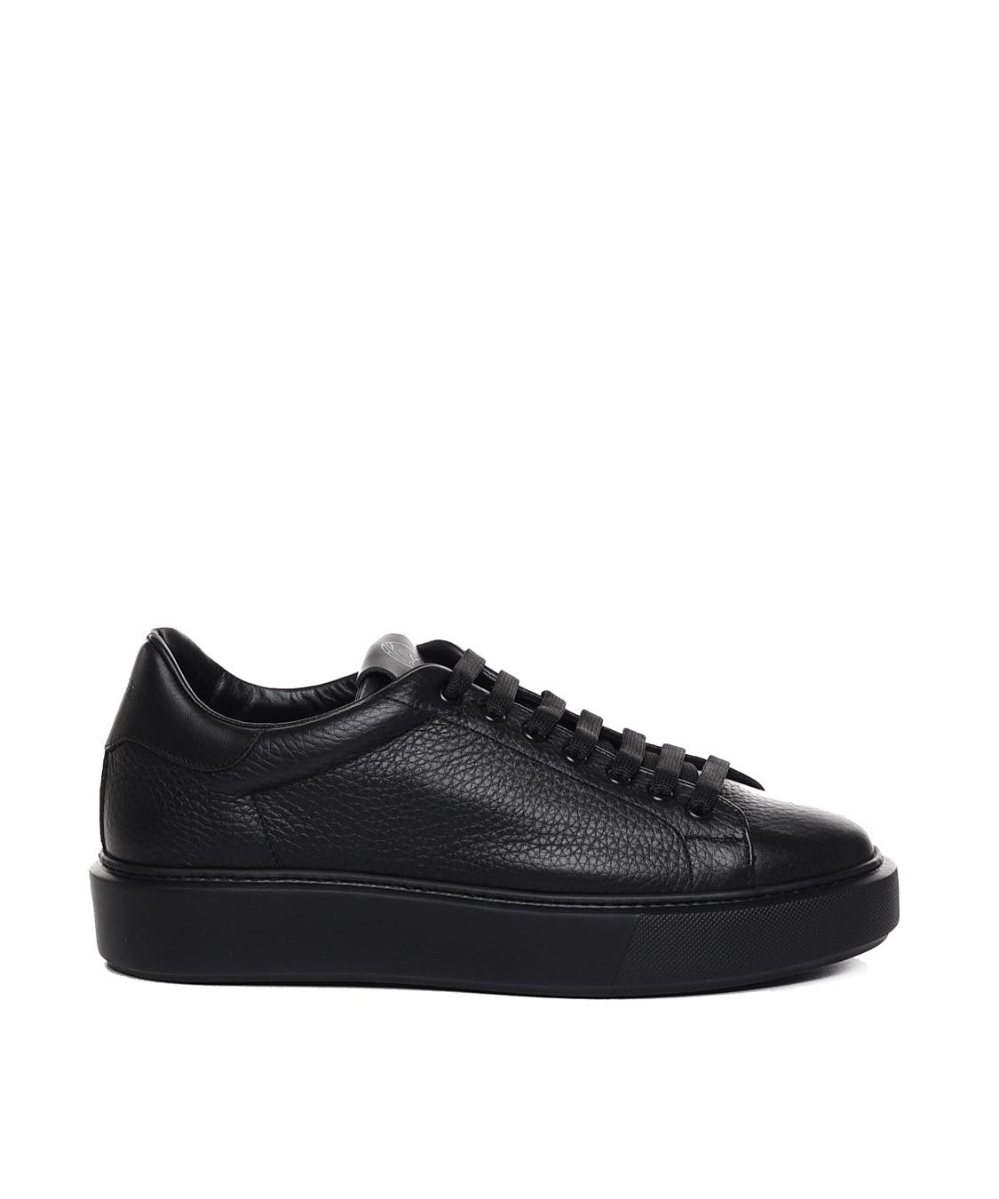 Sneakers Fire1 in pelle<BR/> FIRE 1 TOTALBLACK GIULIANO GALIANO 