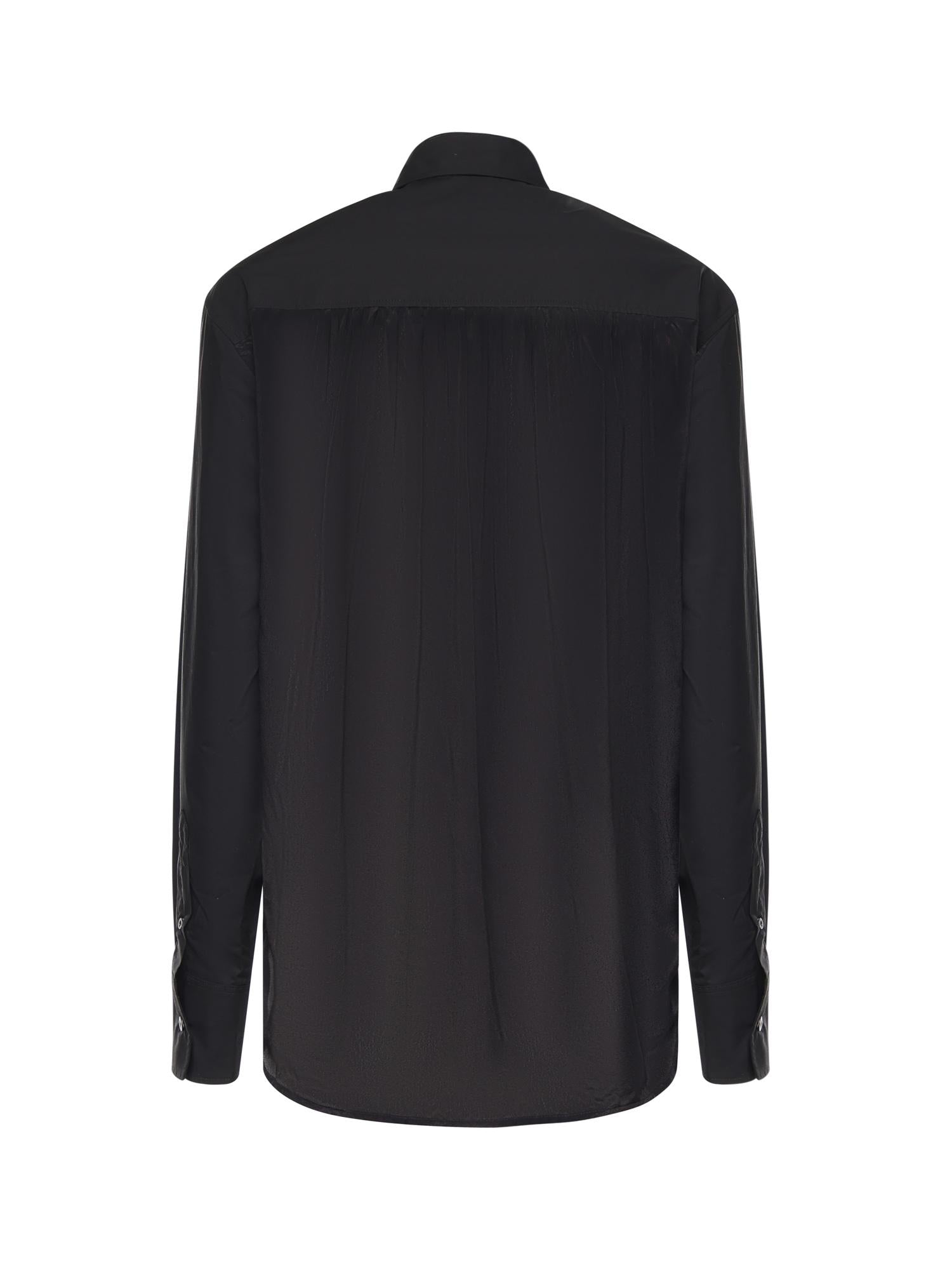 Camicia in popeline e crêpe 105434 A3DLZ99 PINKO 