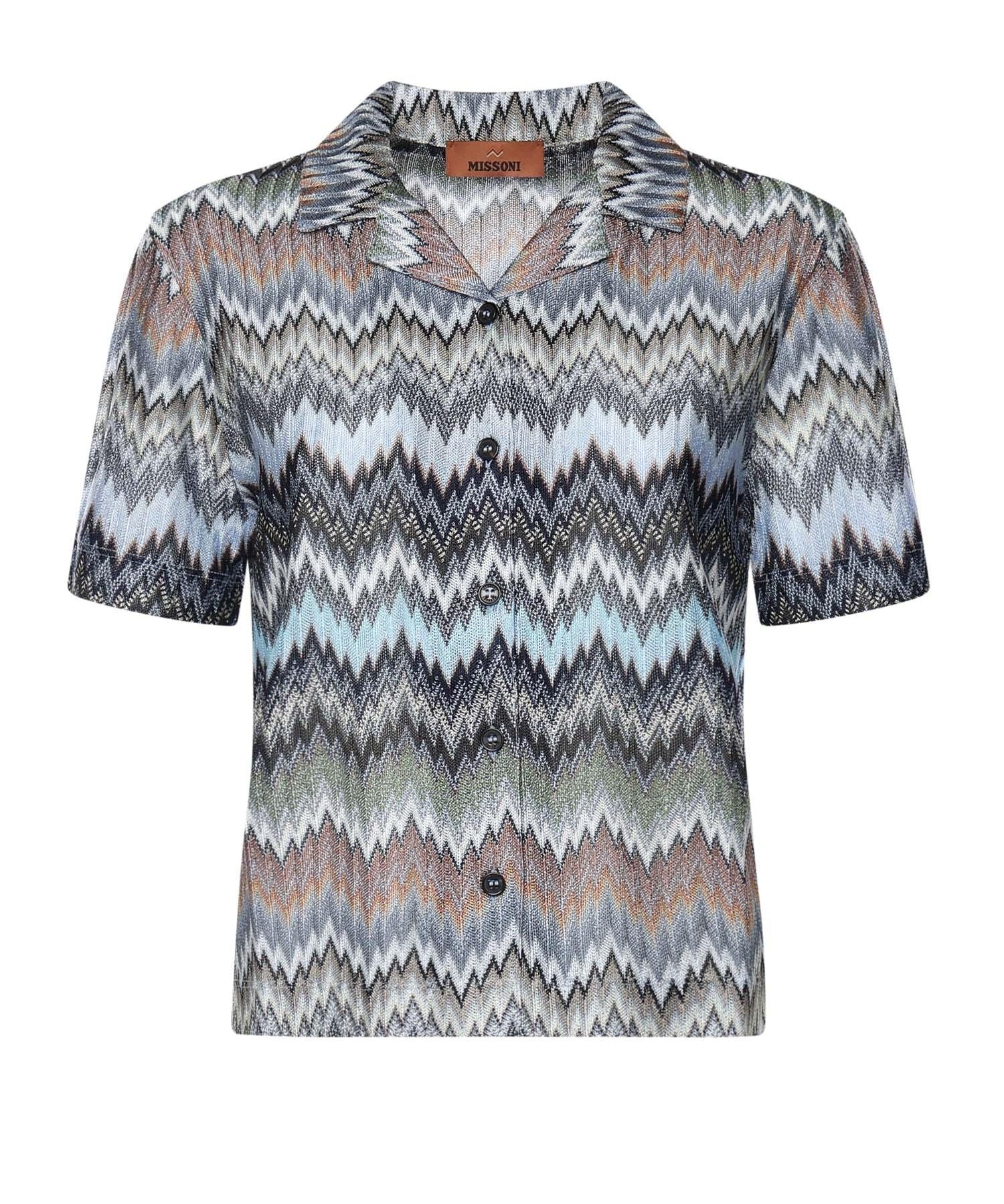 Camicia in viscosa chevron motivo snake DS26SJ03 BR014TS91RM MISSONI 