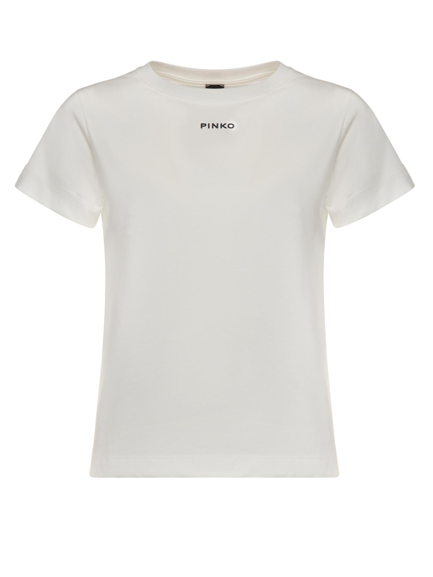 T-shirt con logo lettering 100373 A34FZ05 PINKO 