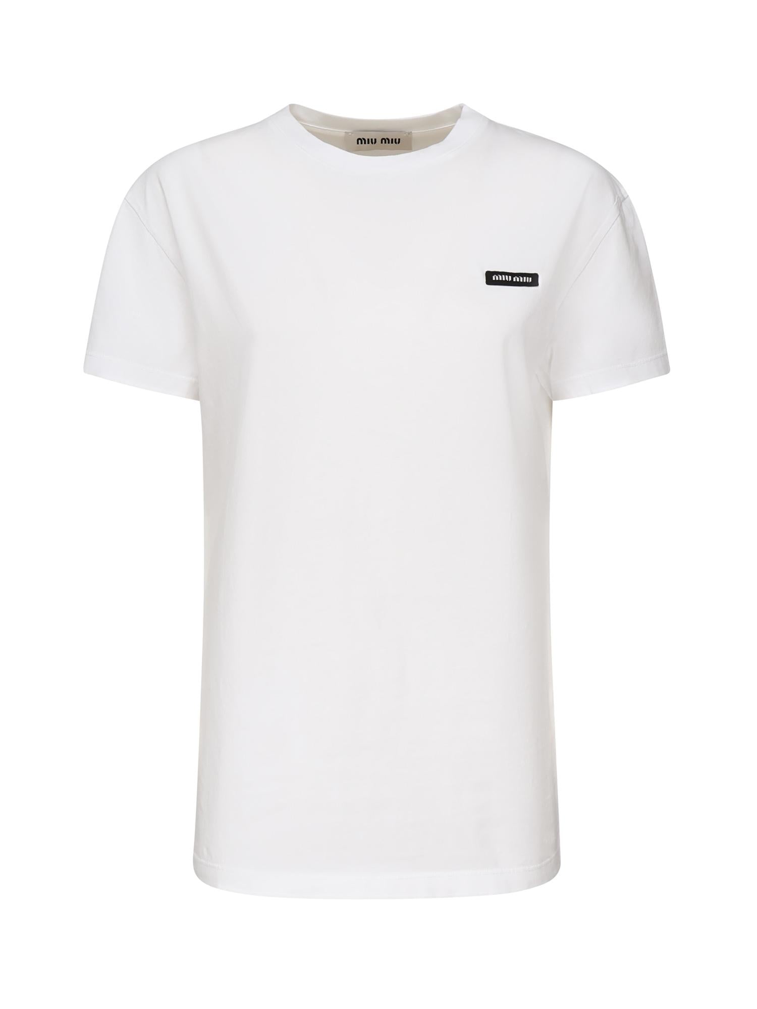 Set di tre t-shirt in jersey<BR/> MJE15 17UZF0UP4 MIU MIU 