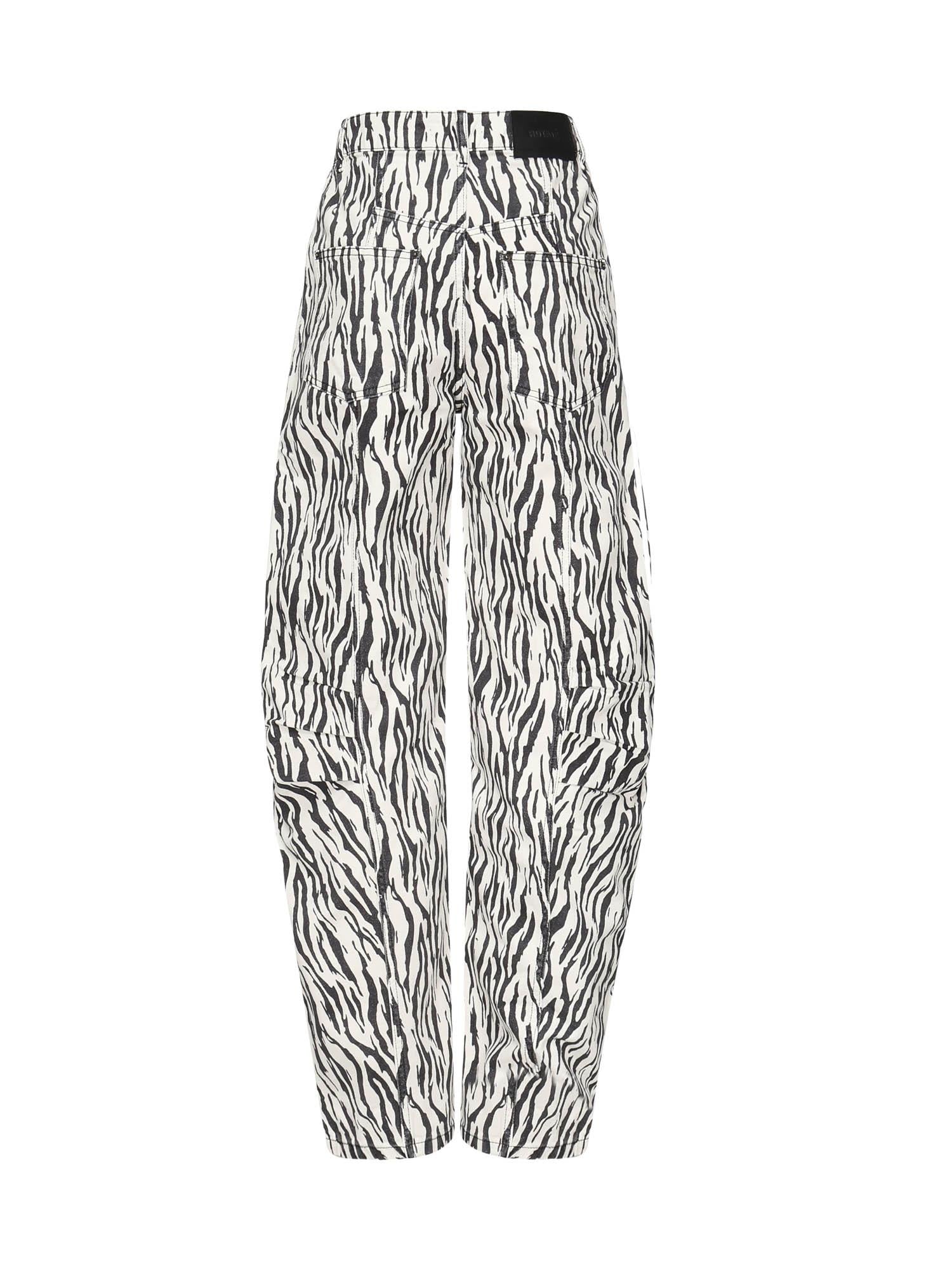 Pantaloini cargo in twill stampato 114339 858 ROTATE 