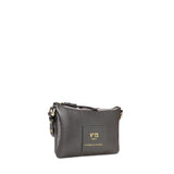 Borsa a tracolla in pelle con logo 73BP9VT03 LOLLI POPPOP BLACK V° 73 