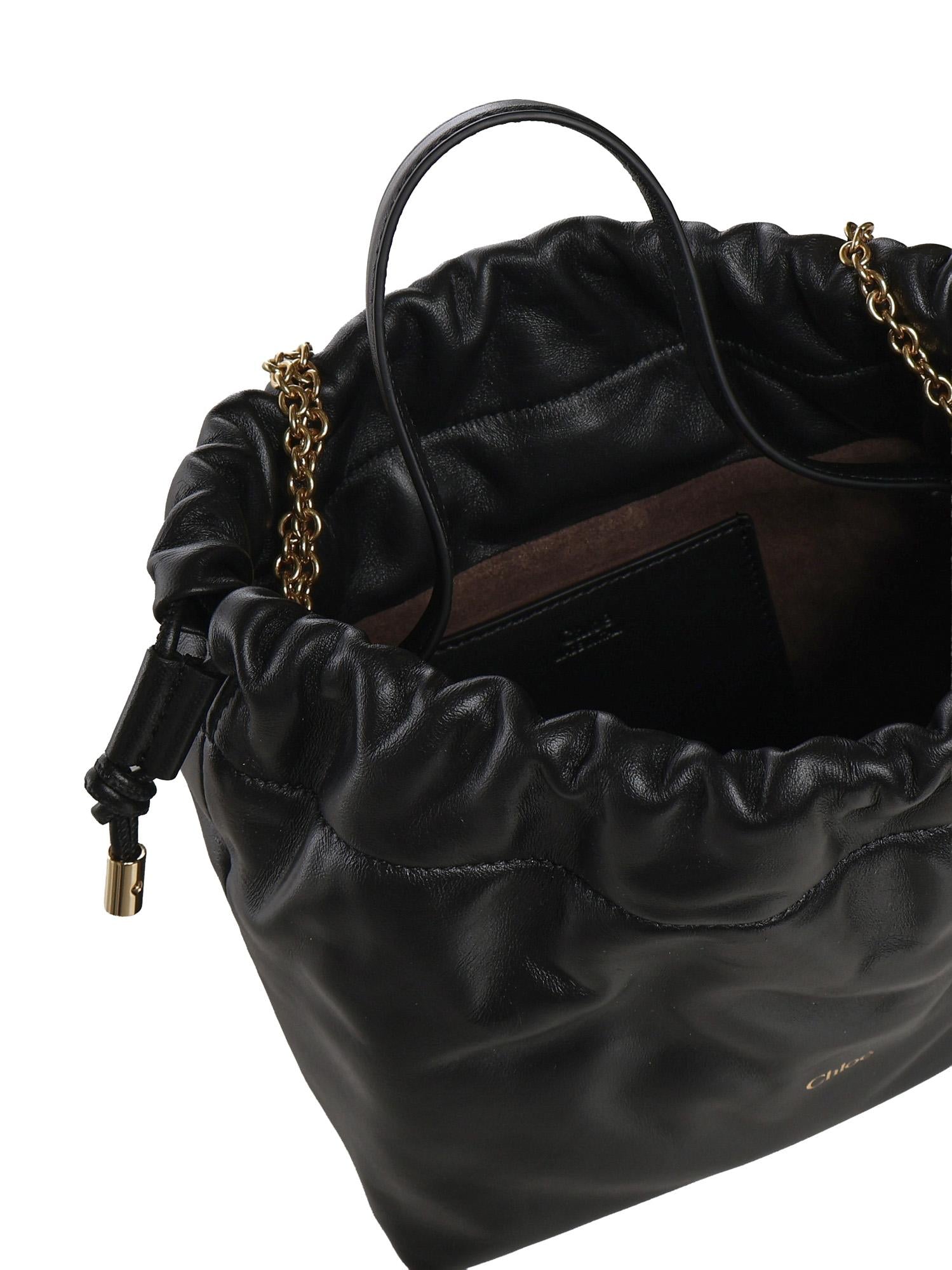Borsa a spalla piccola Chloé Icons con catena in pelle CH26UP789R12 001 CHLOÉ 
