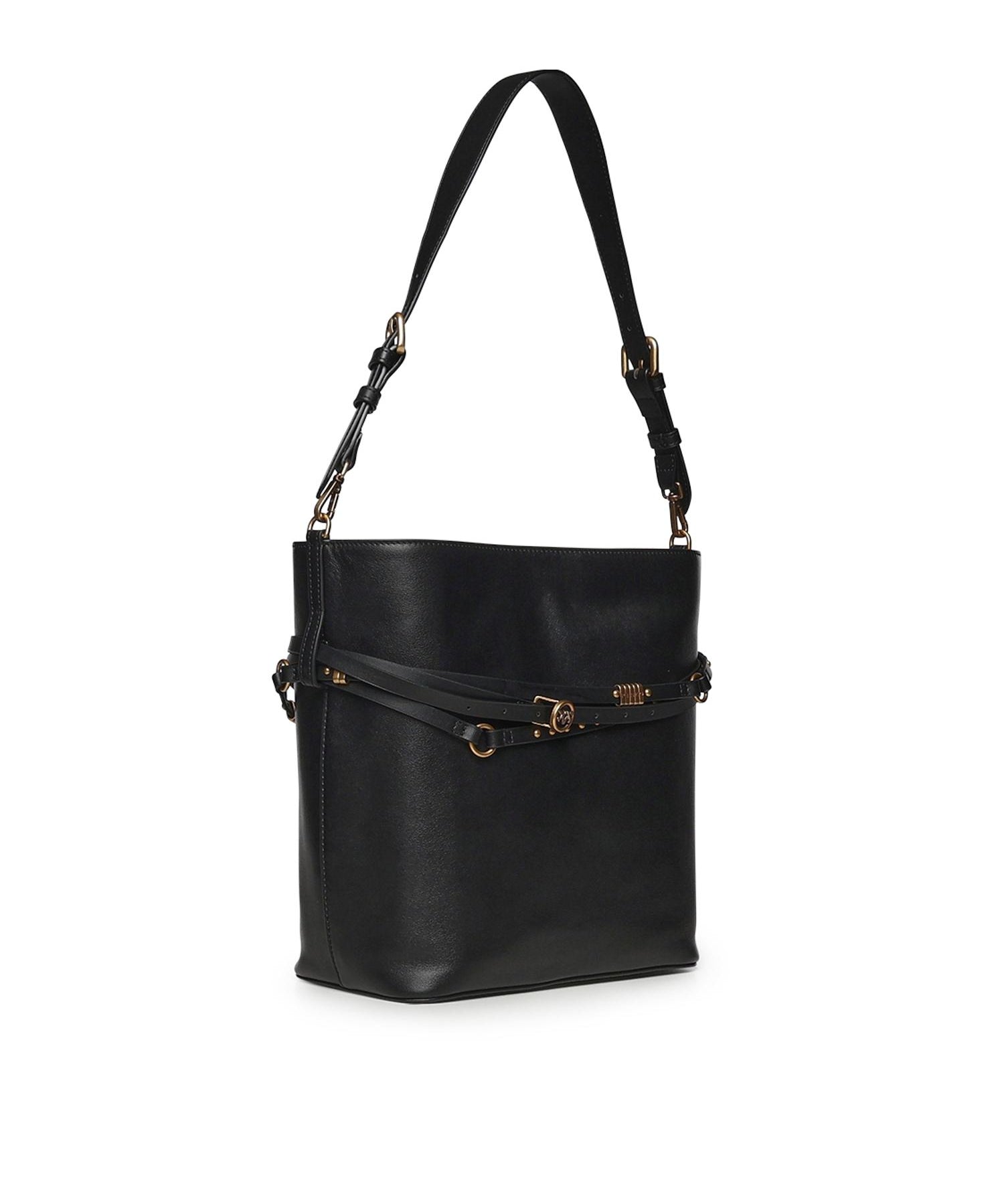 Borsa a spalla media Bucket Belt Bag in pelle 106339 A0QOZ99Q PINKO 