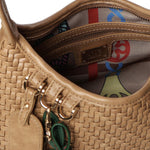 Borsa a spalla Zelda in pelle<BR/> 73BS9O603 ZELDASABBIA V° 73 