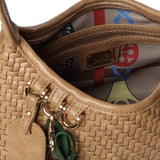 Borsa a spalla Zelda in pelle<BR/> 73BS9O603 ZELDASABBIA V° 73 