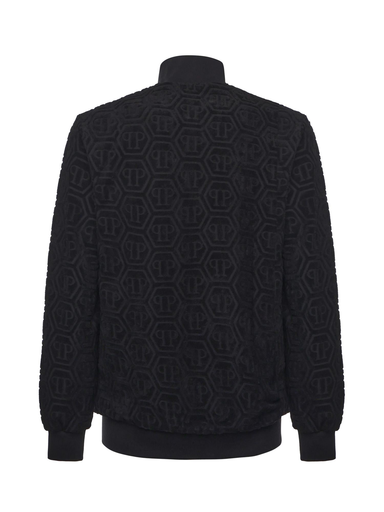 Giacca da tuta jacquard con monogramma FAECMJB3769 PTE021N02 PHILIPP PLEIN 