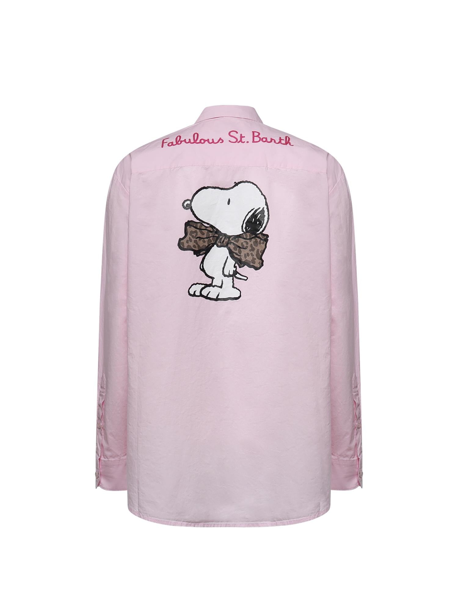 Camicia Brigitte con stampa Snoopy in popeline BRIG005 01926L MC2 SAINT BARTH 