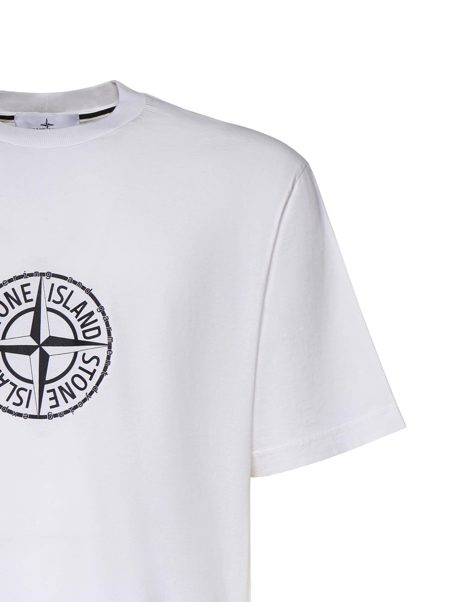 T-shirt con stampa 'All Around Compass' L1S152100001 S0362V0001 STONE ISLAND 