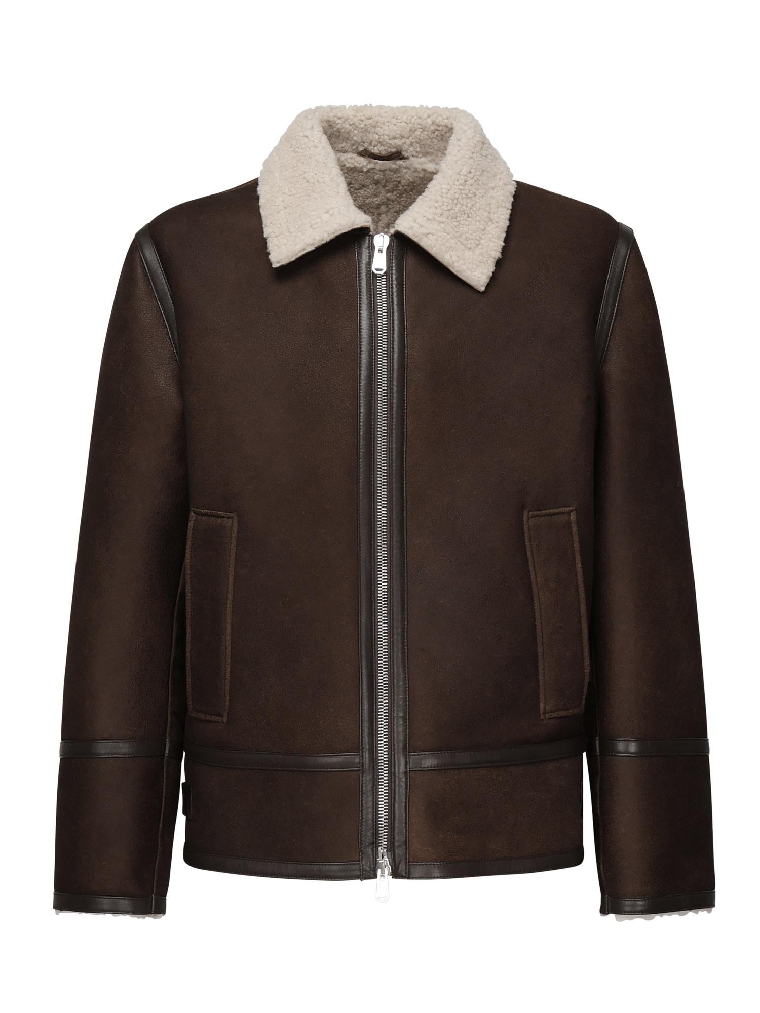 Giubbino con colletto shearling UJ971 PL0639UXXX737 DONDUP 