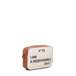 Borsa a spalla Responsability in cotone 73BS6AF04 RESPONSIBILITY BISNATURALE/CUOIO V° 73 