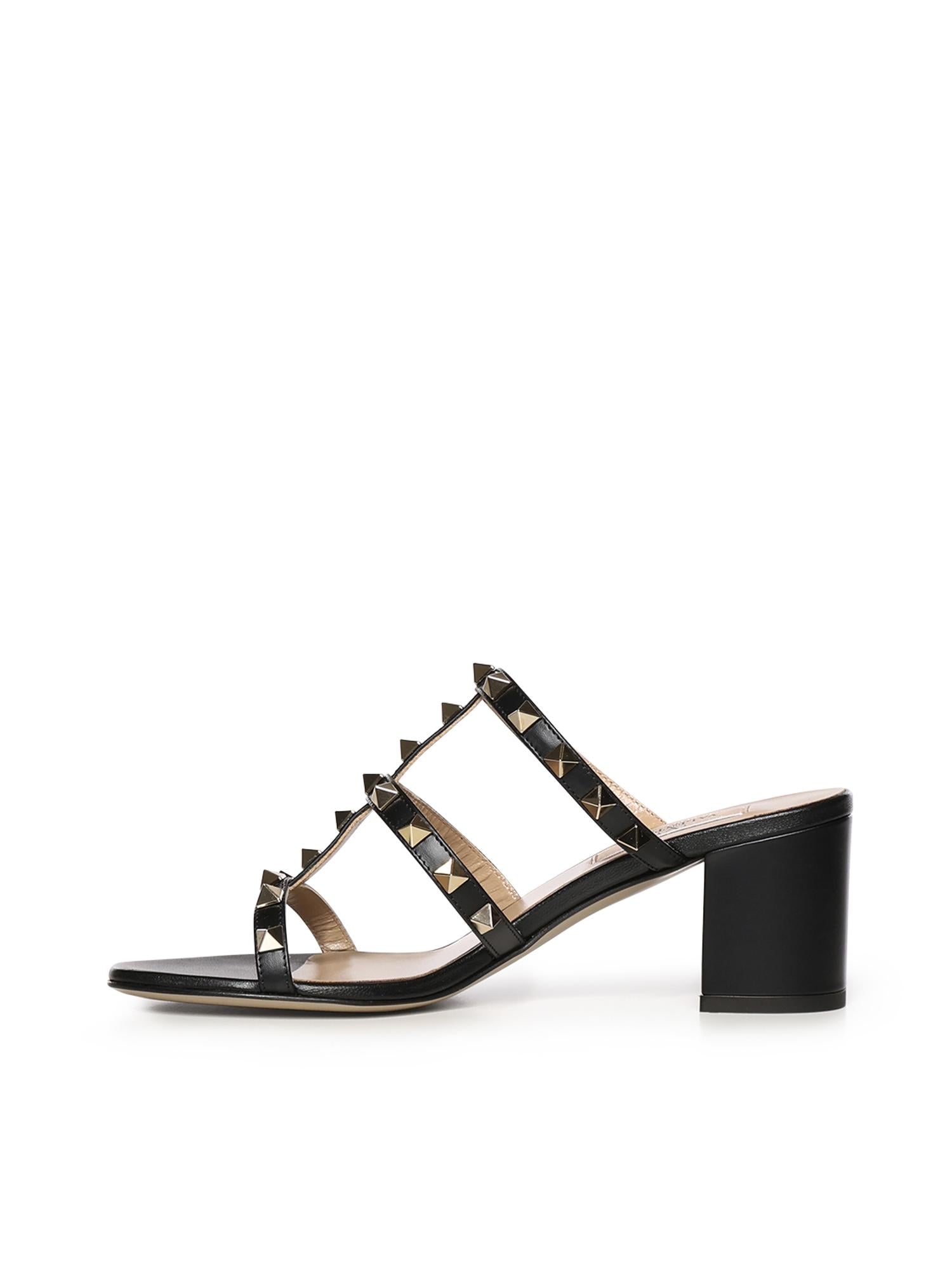 Sandalo slider Rockstud in pelle 7W2S0C47 VOD0NO VALENTINO GARAVANI 