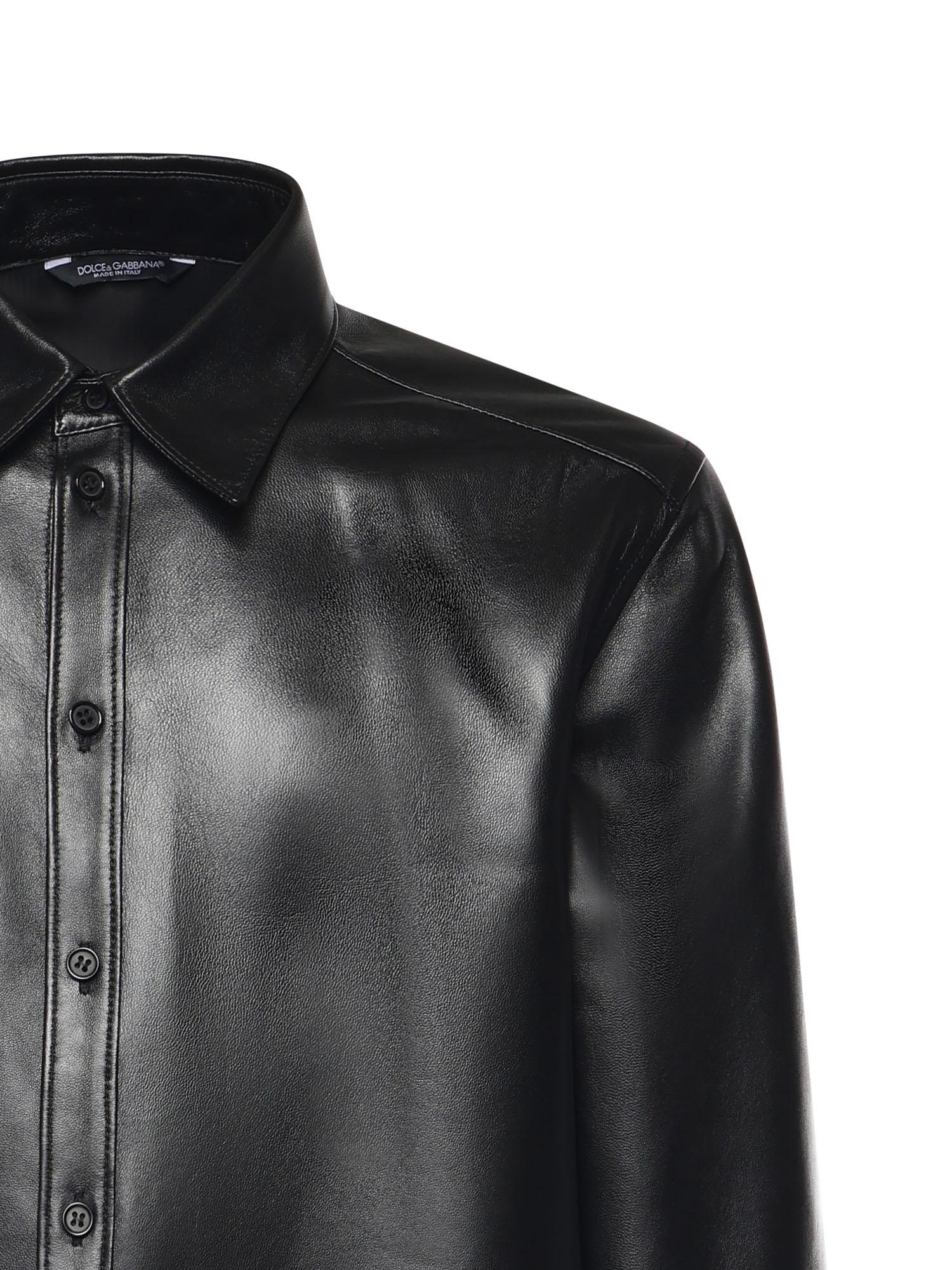 Overshirt in pelle G5NP9L HULFYN0000 DOLCE & GABBANA 