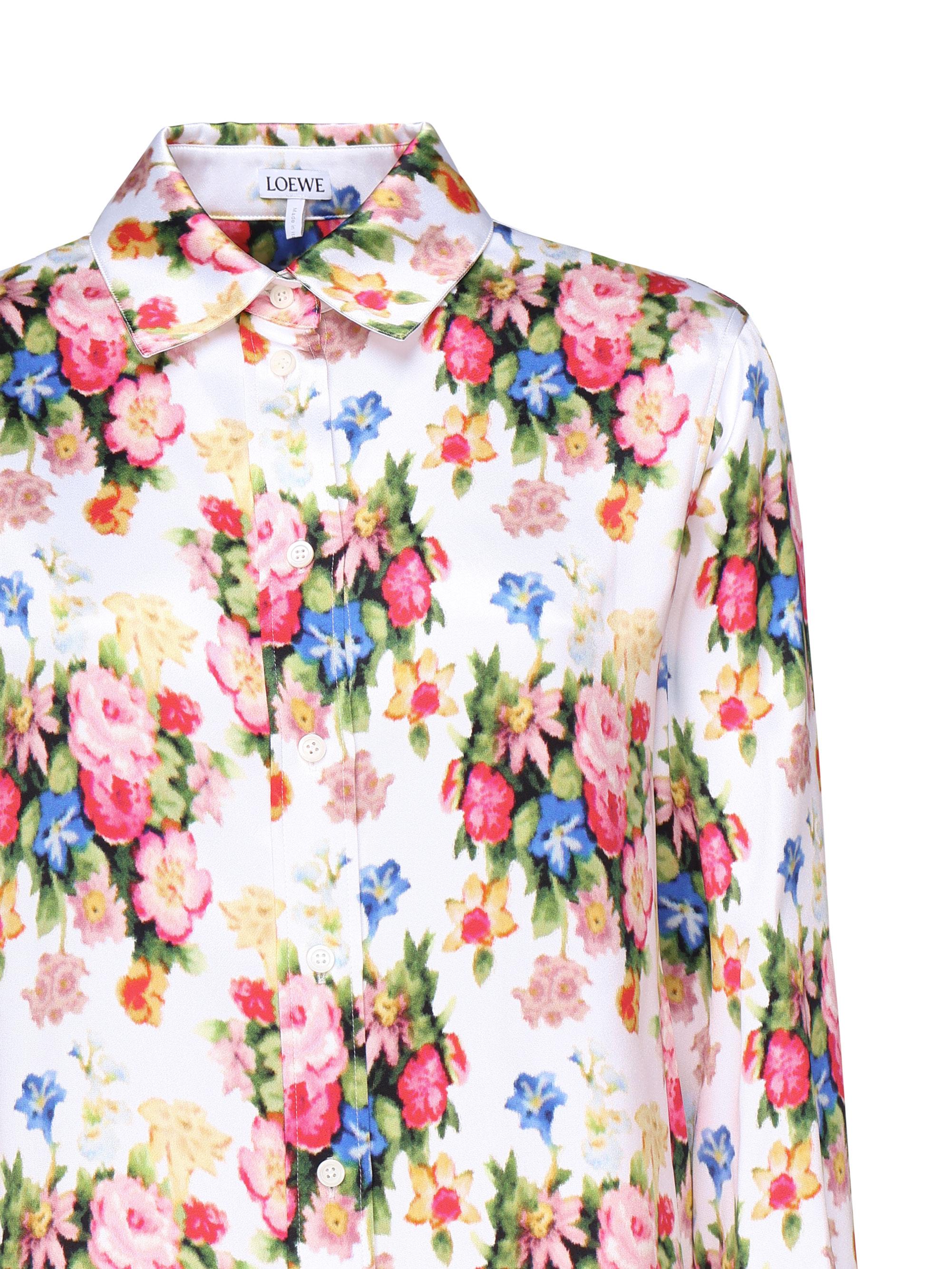 Camicia in raso di seta S540Y05XAV 9616 LOEWE 