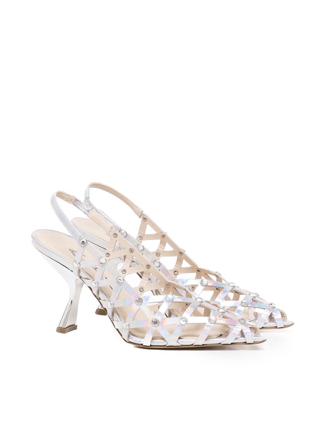 Décolleté in pelle metallizzata CHARLIE S2402 IRIDEARGENTO ALCHIMIA 