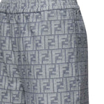 Pantaloni in chambray FF jacquard<BR/> FLP869 ASMFF1SAT FENDI 