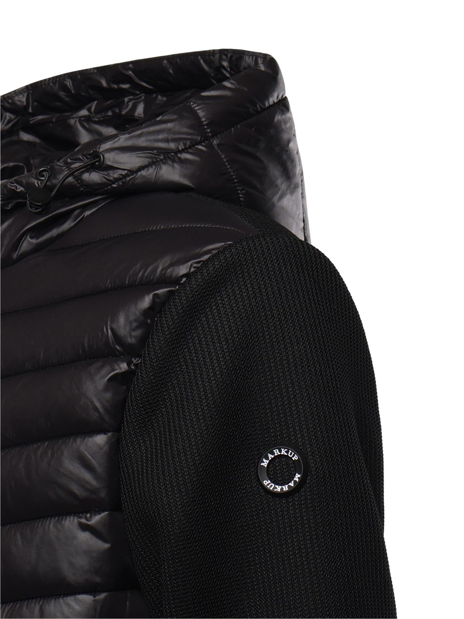 Giubbino con cappuccio e logo MK9940039 NERO MARKUP 