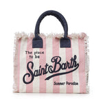 Borsa Vanity regular in canvas a righe VANI001 02626L MC2 SAINT BARTH 
